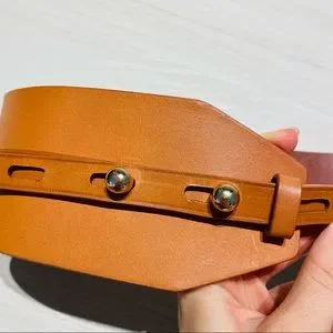 Frame Waist Belt in Natural 100% Genuine Cow Leather Accessories | Frame Waist Belt In Natural 10 Genuine Cow  main image 2